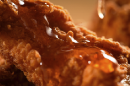 Close-up of crispy buttermilk fried chicken at Chooks Fried Chicken, Edinburgh
